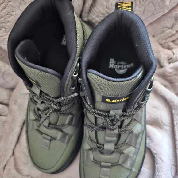 Dr. Martens Army Green Boury Platform Combat Boots - Picture 8 of 10